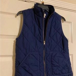J Crew blue puffer vest